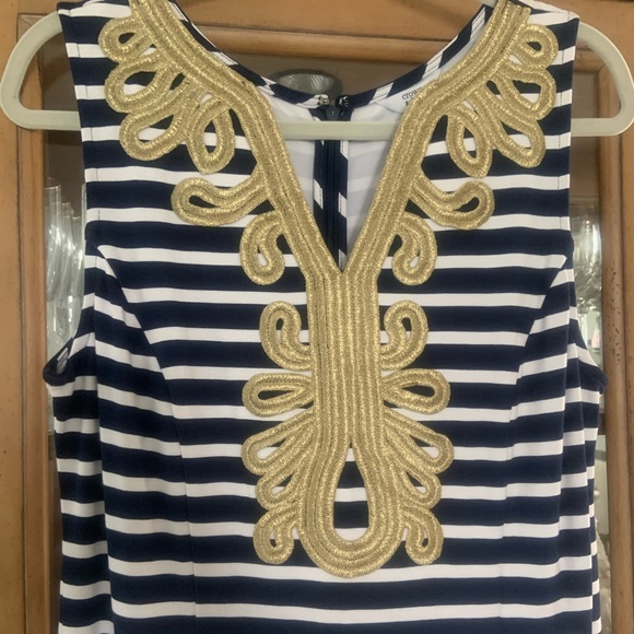 NWT navy/white striped dress. - Picture 2 of 5